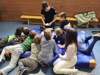 Uczniowie podczas warsztatów