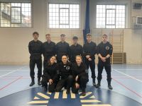 Uczniowie biorący udział w  teście