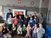 Uczennica podczas prelekcji