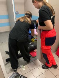 Uczniowie podczas turnieju